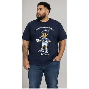 Sneaker Match Tees XXXL Pinocchio Graphic T-Shirt Navy Blue "I Will Not Buy…"